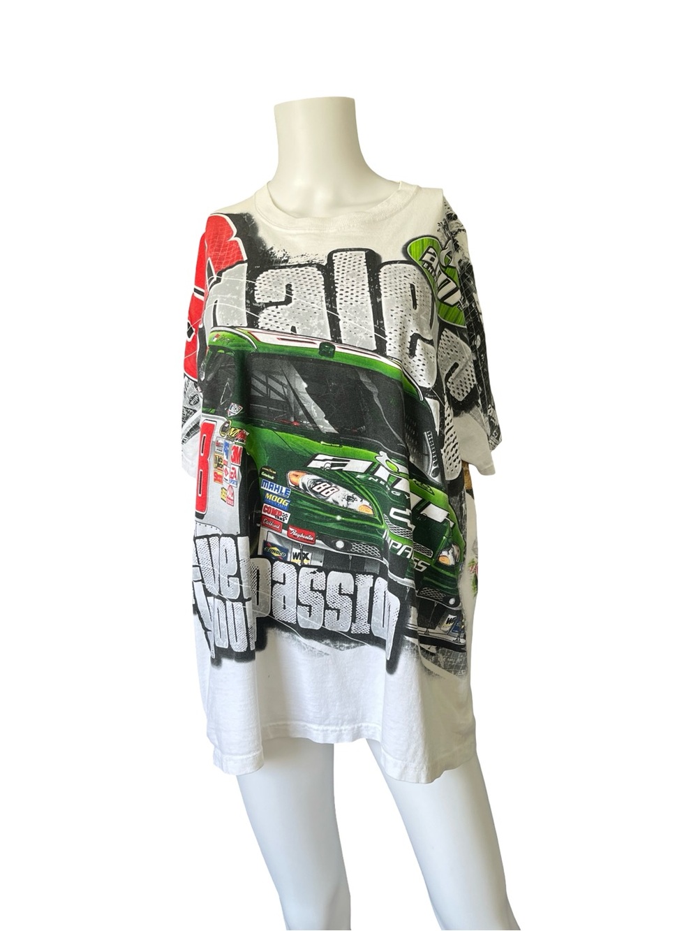 Chase Authentics NASCAR Tshirt AOP All Over Print Dale Jr Adult Size Large